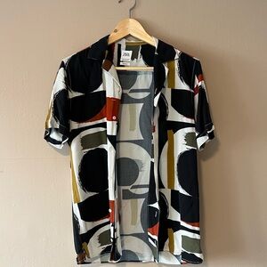 Zara Multicolor Abstract Relaxed Fit Shirt
